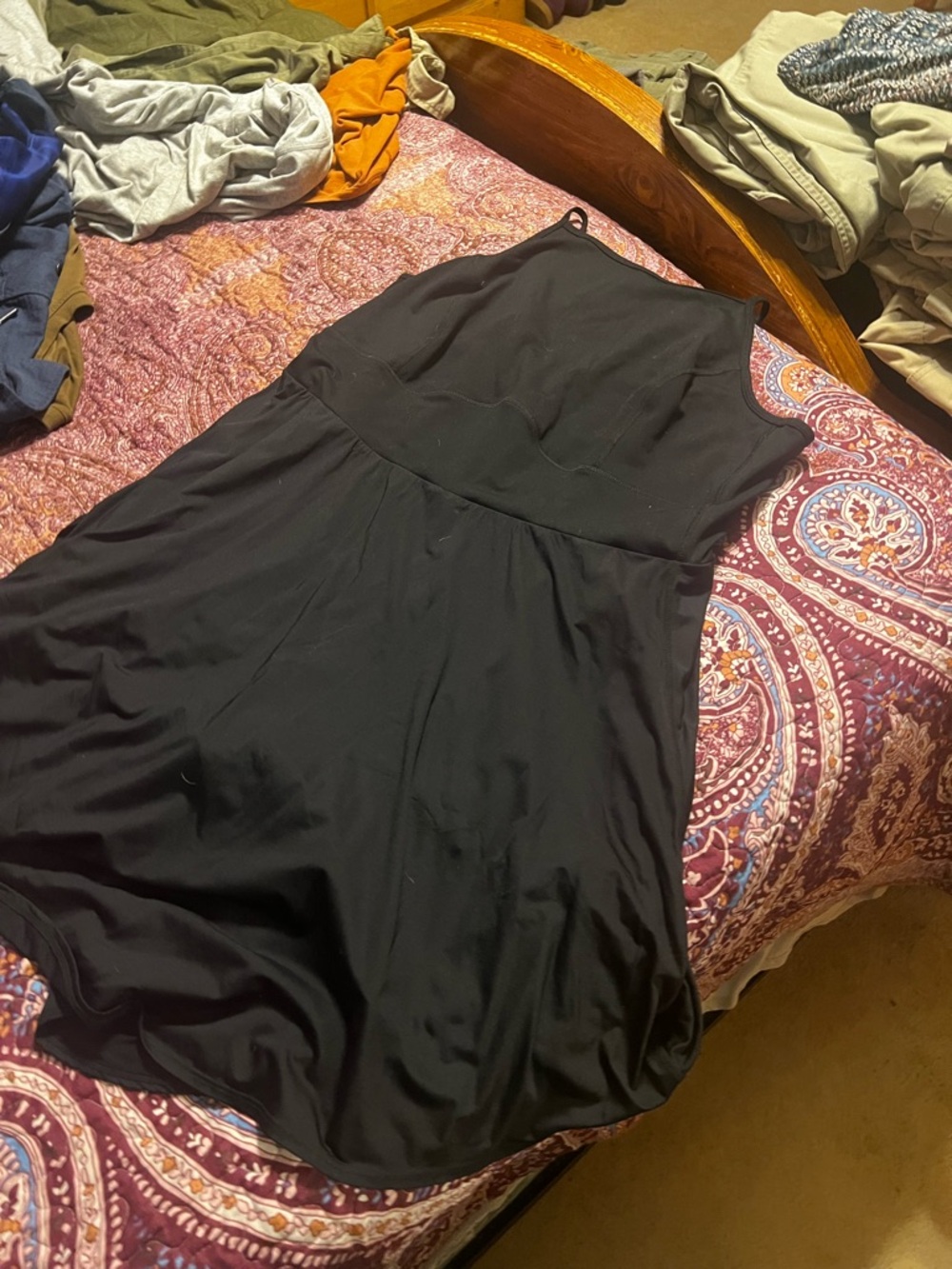 Classic Black Spaghetti-Strap Dress/shorts active wear-torrid